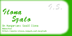 ilona szalo business card