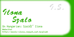 ilona szalo business card